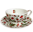 Bild von Dunoon Tea Cup & Saucer Set Dovedale Strawberry