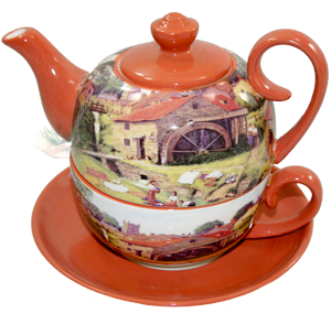 Bild von Tea for one Set Keramik Dekor "Watermill" Jameson & Tailor