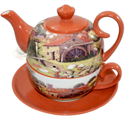 Bild von Tea for one Set Keramik Dekor "Watermill" Jameson & Tailor
