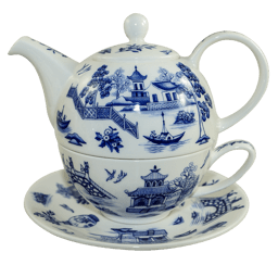 Bild von Dunoon Tea for one set Oriental Blue