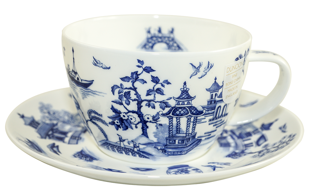 Bild von Dunoon Breakfast Cup & Saucer Set Oriental Blue