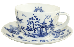 Bild von Dunoon Breakfast Cup & Saucer Set Oriental Blue