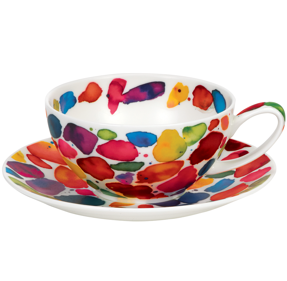 Bild von Dunoon Tea Cup & Saucer Set Blobs