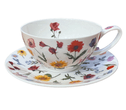 Zeige Details für Dunoon Tea Cup & Saucer Set Flora Bild von Dunoon Tea Cup & Saucer Set Flora