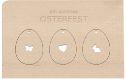 Bild von Holzpost - Grußkarte "Ein schönes Osterfest"