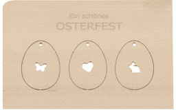 Zeige Details für Holzpost - Grußkarte "Ein schönes Osterfest" Bild von Holzpost - Grußkarte "Ein schönes Osterfest"