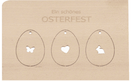 Bild von Holzpost - Grußkarte "Ein schönes Osterfest"