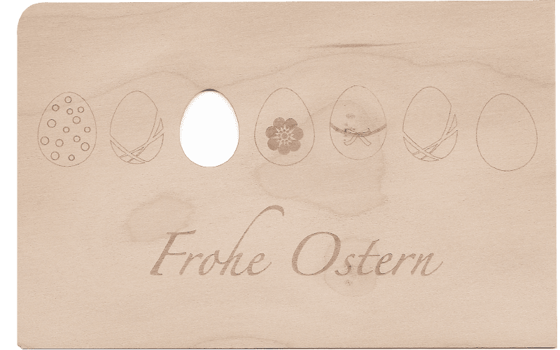 Bild von Holzpost - Grußkarte "Frohe Ostern"