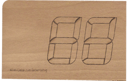 Bild von Holzpost - Grußkarte "Alles Liebe zum Geburtstag"