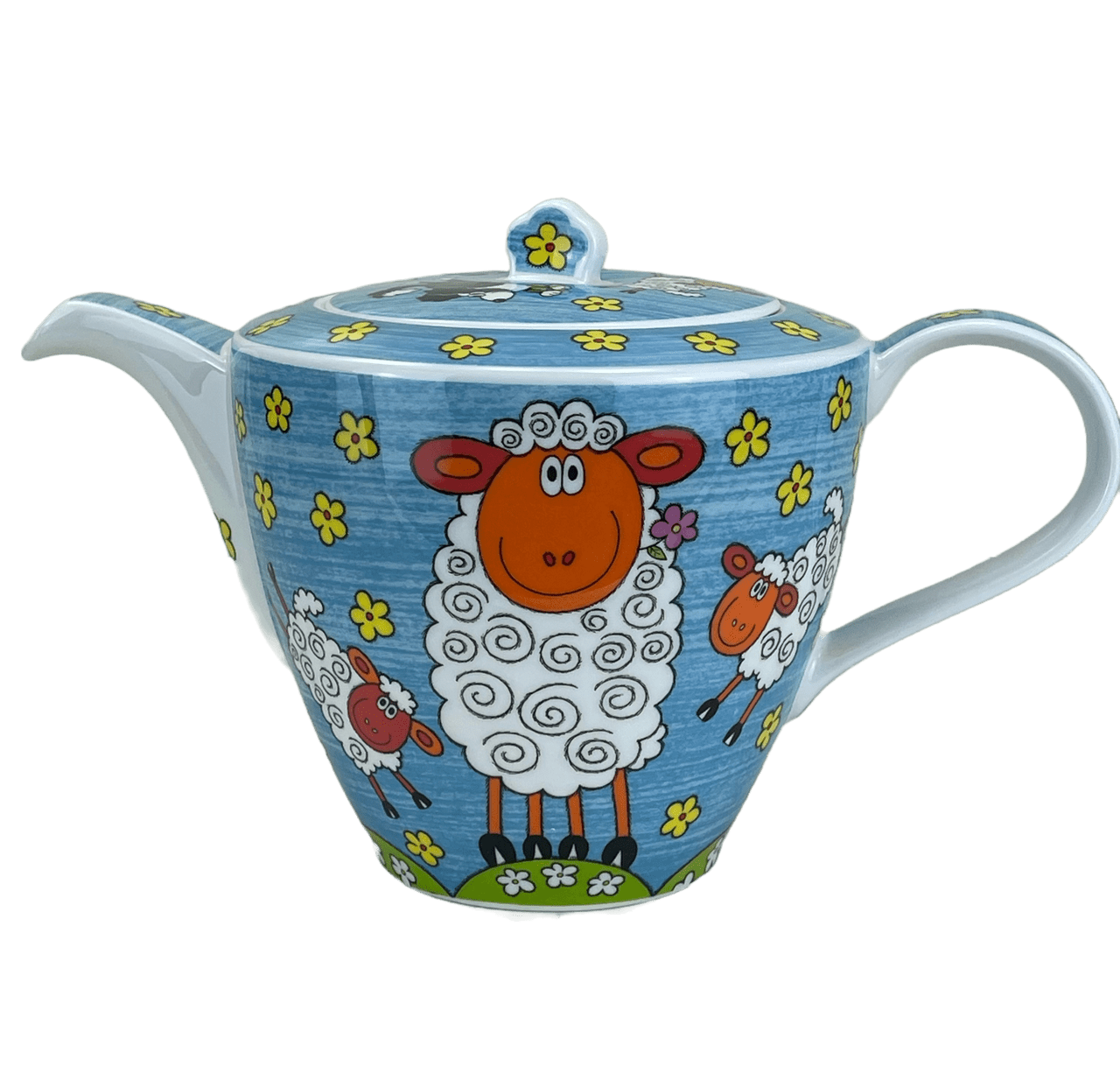 Bild von Dunoon Teapot Large Daisy Farm Sheep