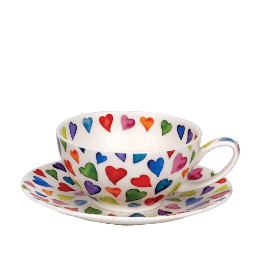 Bild von Dunoon Tea Cup & Saucer Set Warm Hearts