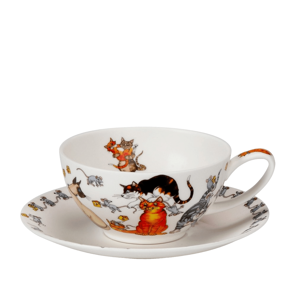 Bild von Dunoon Tea Cup & Saucer Set Pussy Galore