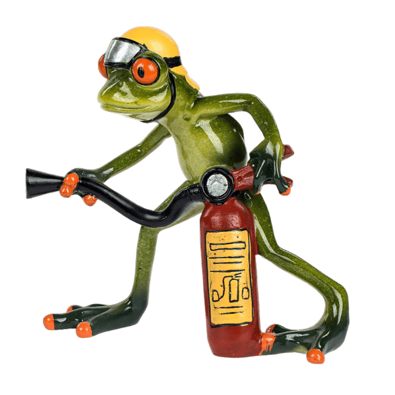 Bild von Dekofigur Frosch Feuerlöscher