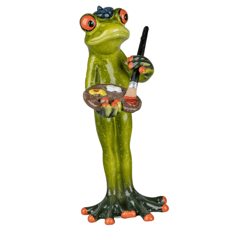 Bild von Dekofigur Frosch Maler