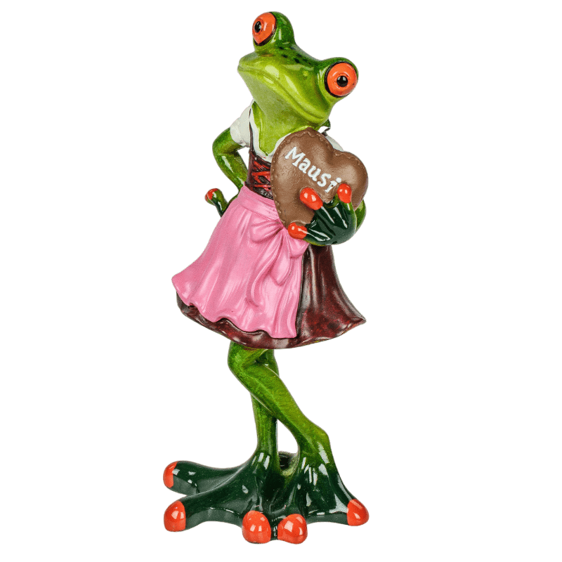 Bild von Dekofigur Frosch Frau in Dirndl