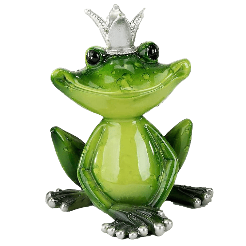 Bild von Dekofigur Froschkönig mit Krone 12 cm